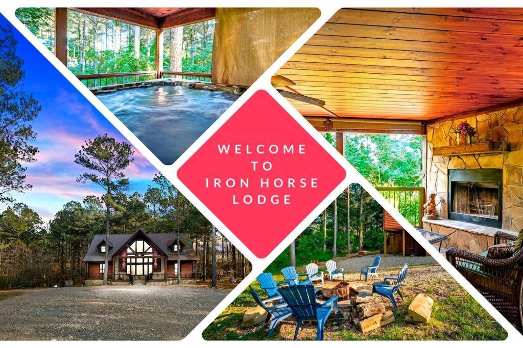 Iron Horse Lodge Sleeps 18, Games, Fire Pit, Hot Tub, Ev, More Broken Bow Bagian luar foto